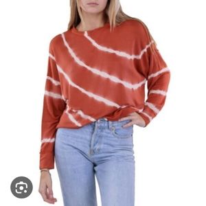 Anthropologie maronie women's cropped tie dye size medium blouse